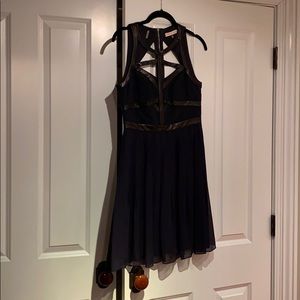 Rebecca Taylor Leather Cage Dress